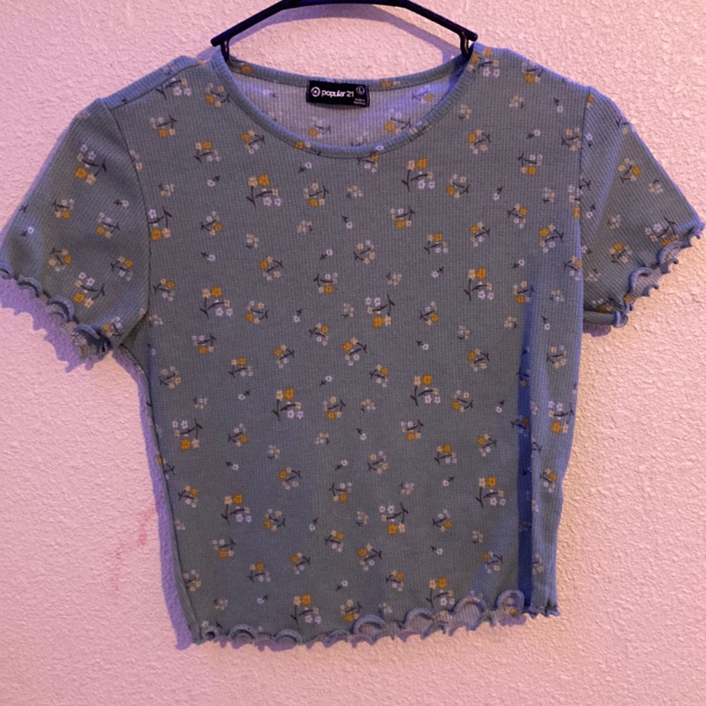 Light green crop top